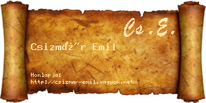 Csizmár Emil névjegykártya