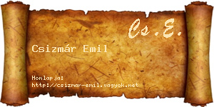 Csizmár Emil névjegykártya